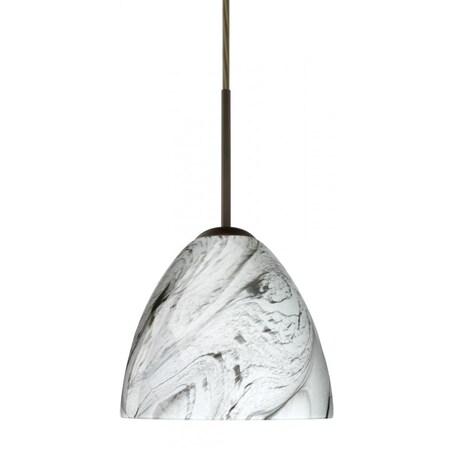 Besa Lighting Besa Sasha Pendant Bronze Marble Grigio 1x40W Halogen 1BT-7572MG-HAL-BR